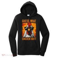 Guess What Chicken Butt Funny Saying Rooster Women's Hoodie thumb 0