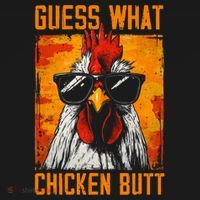 Guess What Chicken Butt Funny Saying Rooster Mousepad thumb 1