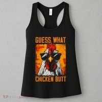Guess What Chicken Butt Funny Saying Rooster Women's Tank Top thumb 3