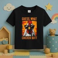 Guess What Chicken Butt Funny Saying Rooster Toddler T-Shirt thumb 3