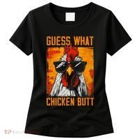 Guess What Chicken Butt Funny Saying Rooster Women's T-Shirt thumb 0