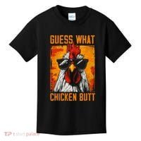 Guess What Chicken Butt Funny Saying Rooster Kids T-Shirt thumb 0