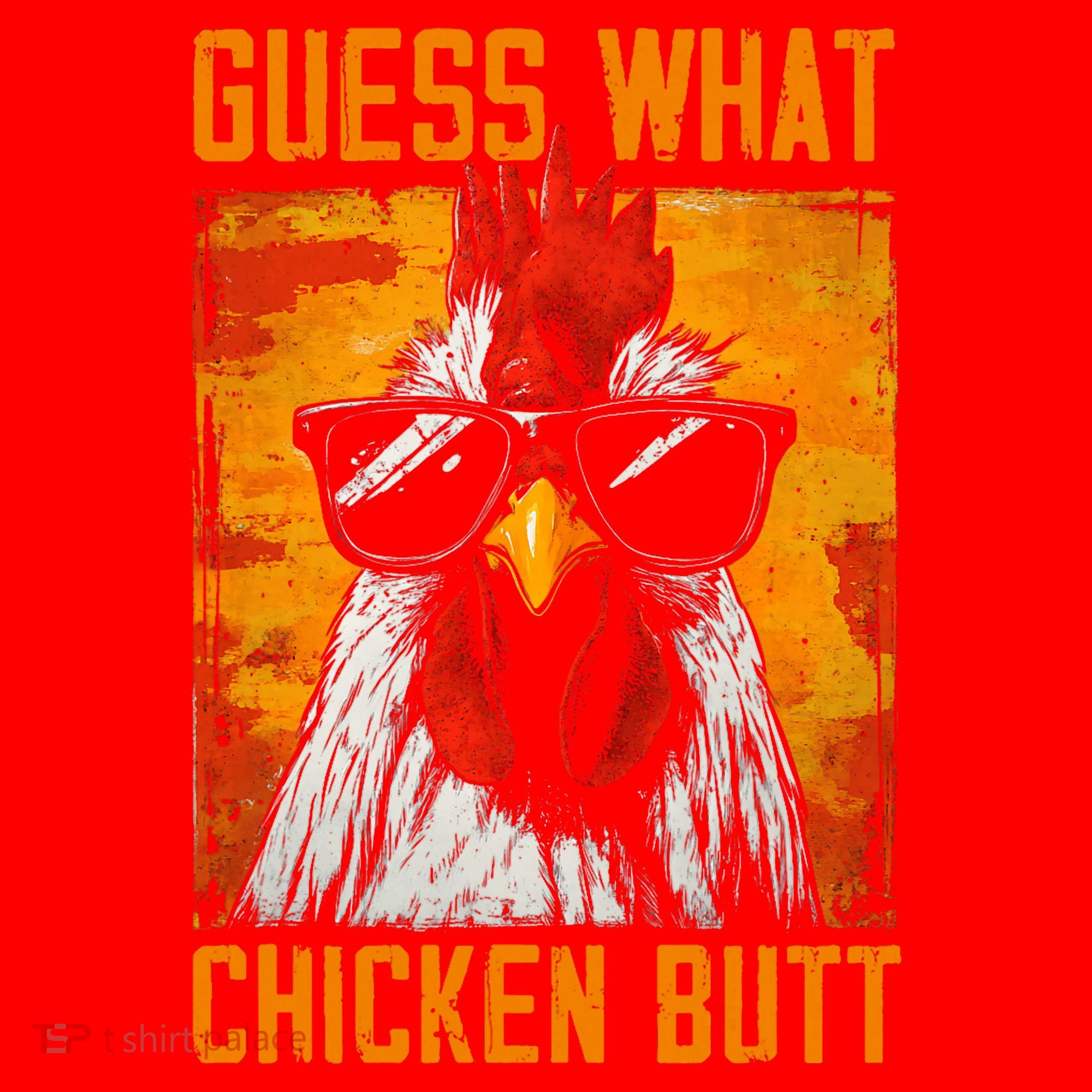 Guess What Chicken Butt Funny Saying Rooster Santa Hat