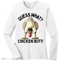Guess What Chicken Butt! Women's Long Sleeve Shirt thumb 0