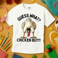 Guess What Chicken Butt! Kids T-Shirt thumb 3