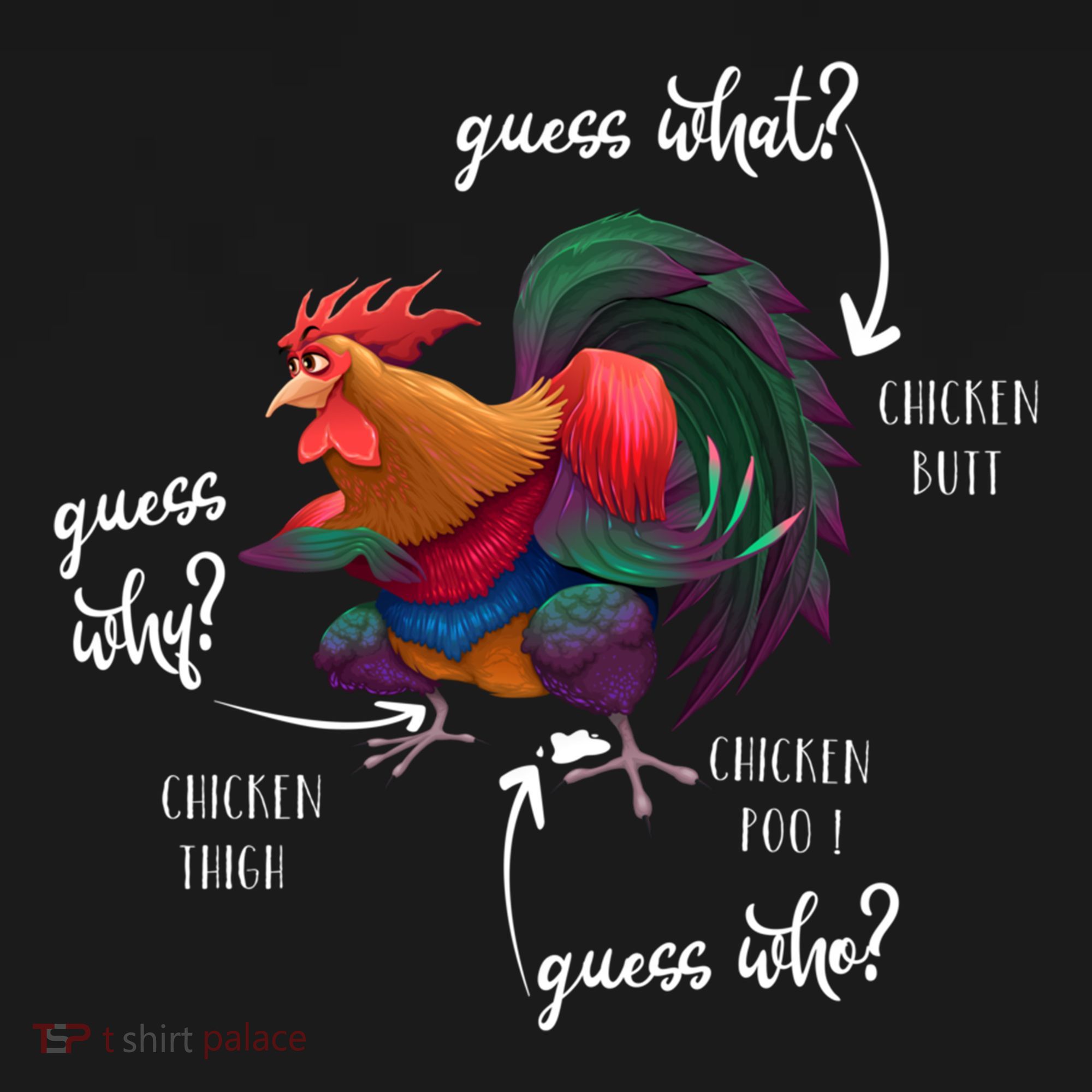 Guess What Chicken Butt Guess Why Chicke Thigh Guess Who Poo Gift Women's Hoodie