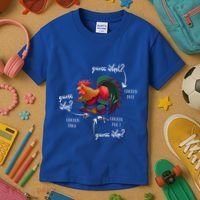 Guess What Chicken Butt Guess Why Chicke Thigh Guess Who Poo Gift Kids T-Shirt thumb 3