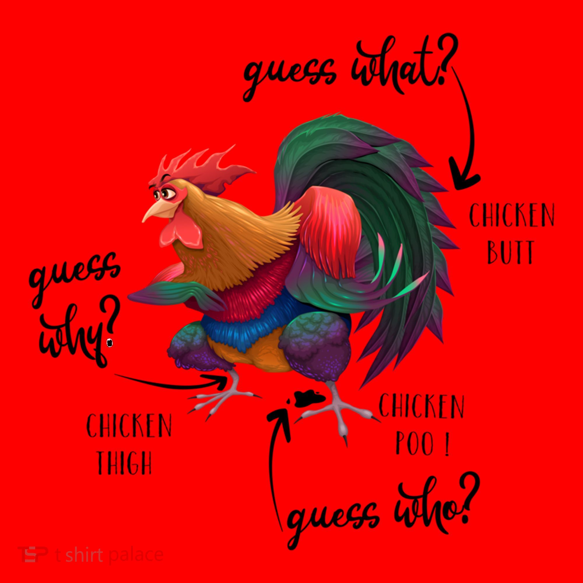 Guess What Chicken Butt Guess Why Chicke Thigh Guess Who Poo Gift Santa Hat