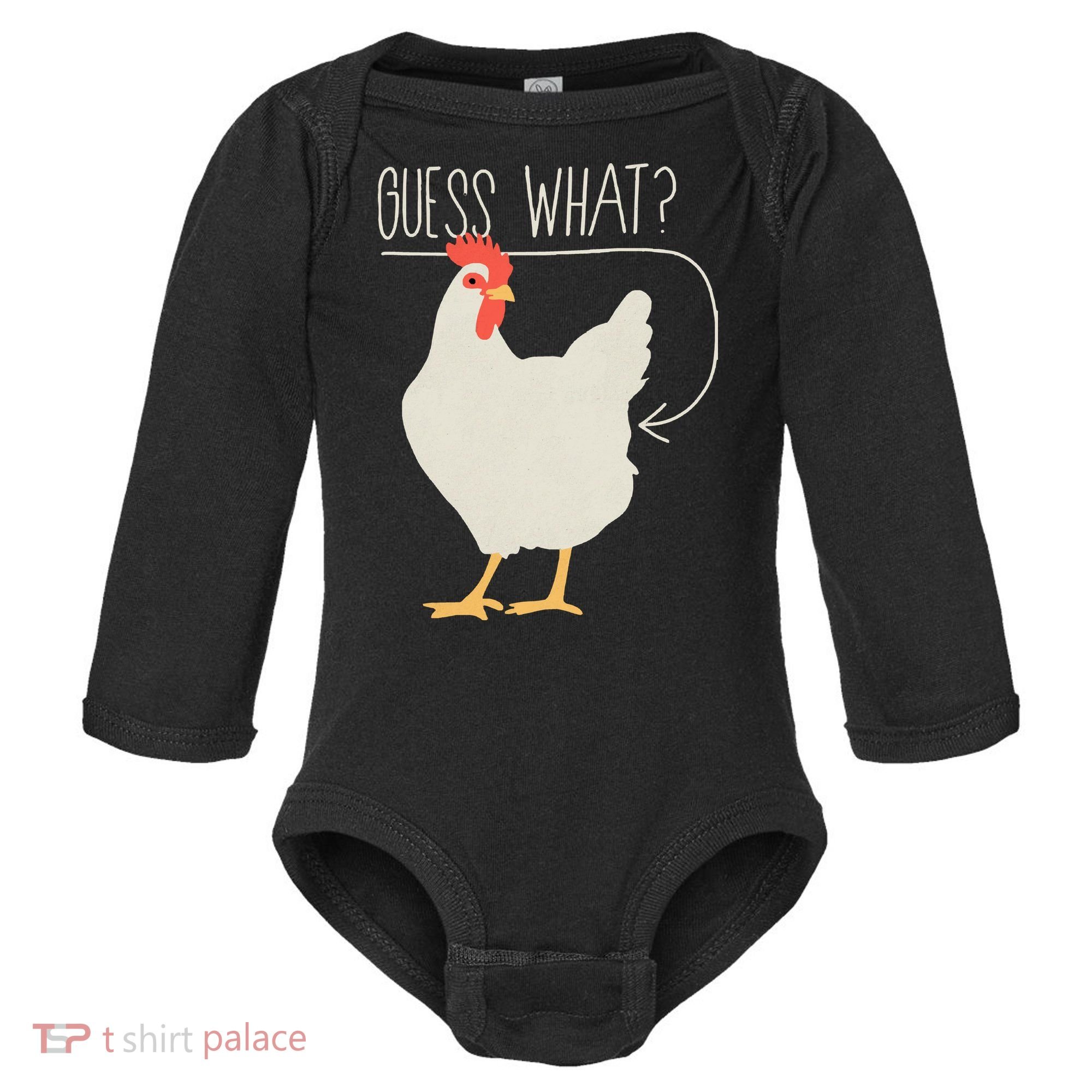 Guess What Chicken Butt Baby Long Sleeve Bodysuit