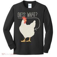 Guess What Chicken Butt Kids Long Sleeve Shirt thumb 0