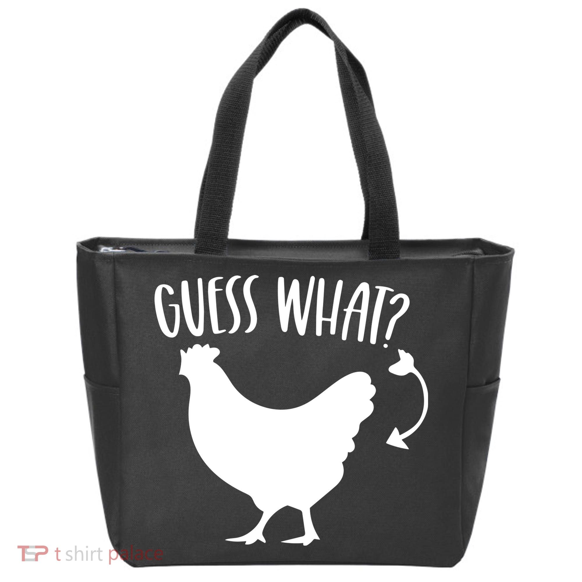 Guess What Chicken Butt Funny Rhyme Song Chicken Lovers Tote Bag