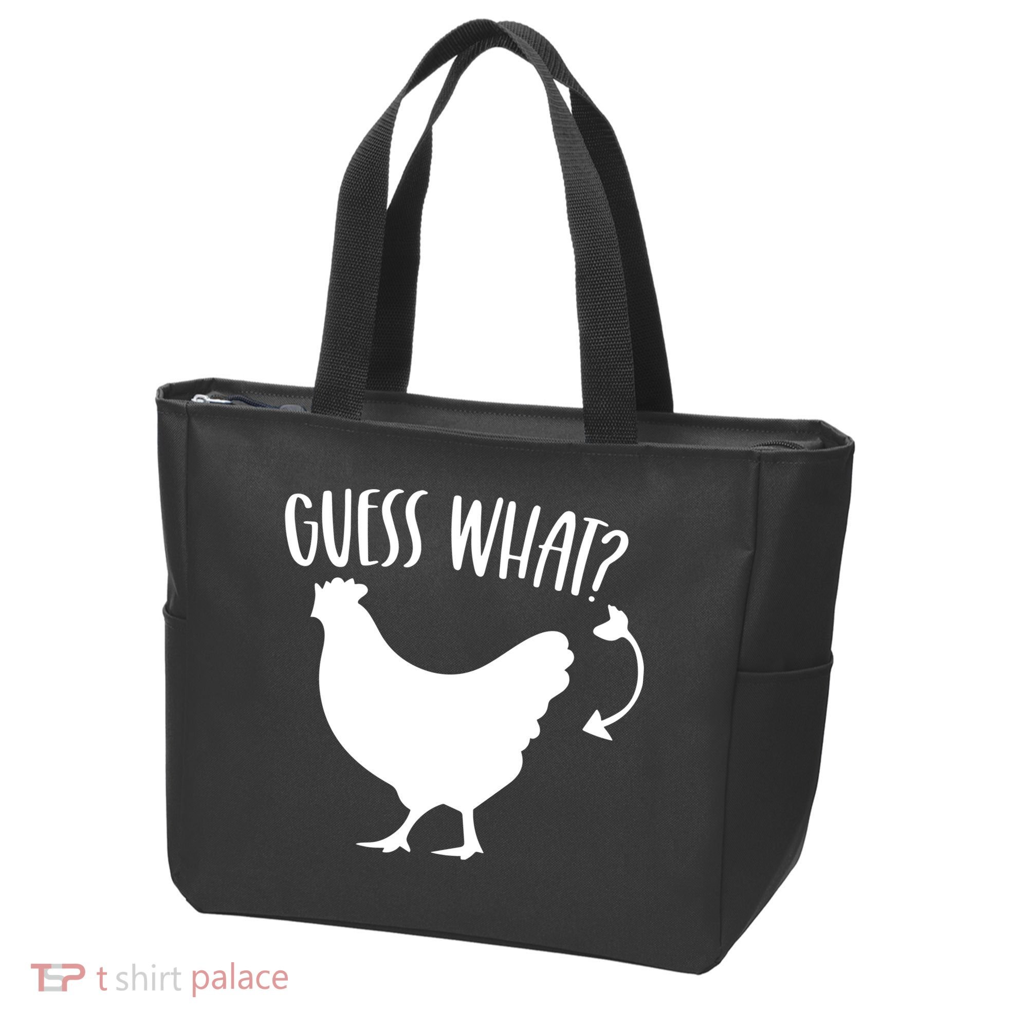 Guess What Chicken Butt Funny Rhyme Song Chicken Lovers Tote Bag