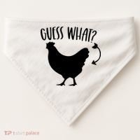 Guess What Chicken Butt Funny Rhyme Song Chicken Lovers USA-Made Doggie Bandana thumb 0