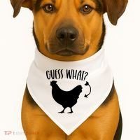 Guess What Chicken Butt Funny Rhyme Song Chicken Lovers USA-Made Doggie Bandana thumb 1