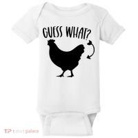 Guess What Chicken Butt Funny Rhyme Song Chicken Lovers Baby Bodysuit thumb 0