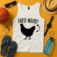 Guess What Chicken Butt Funny Rhyme Song Chicken Lovers Tank Top thumb 4