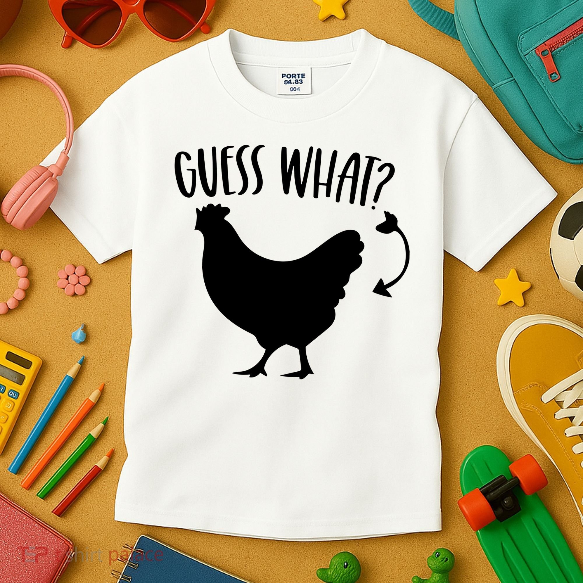 Guess What Chicken Butt Funny Rhyme Song Chicken Lovers Kids T-Shirt
