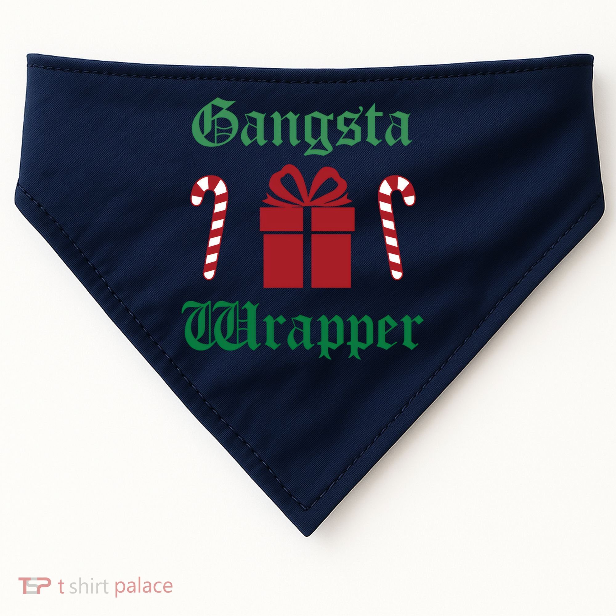 Gangsta Wrapper Christmas USA-Made Doggie Bandana