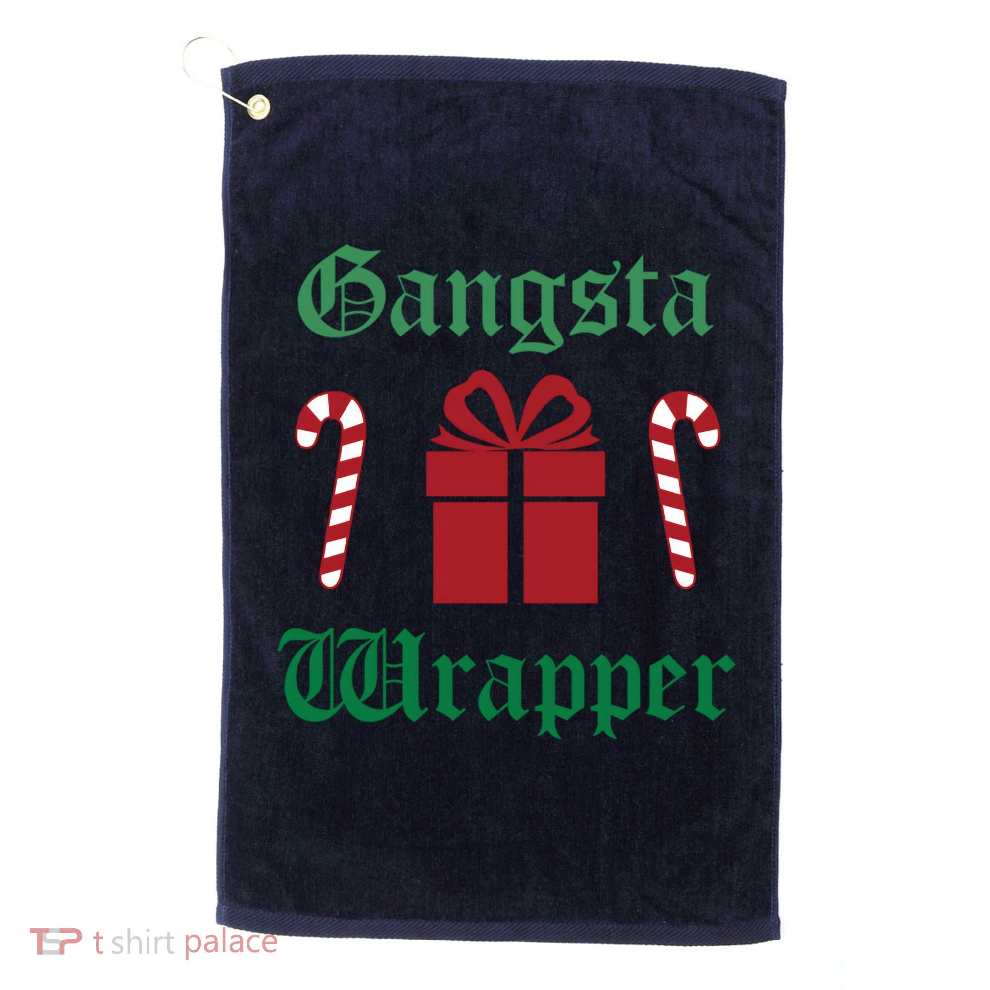 Gangsta Wrapper Christmas Golf Towel