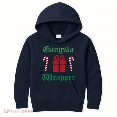 Gangsta Wrapper Christmas Kids Hoodie