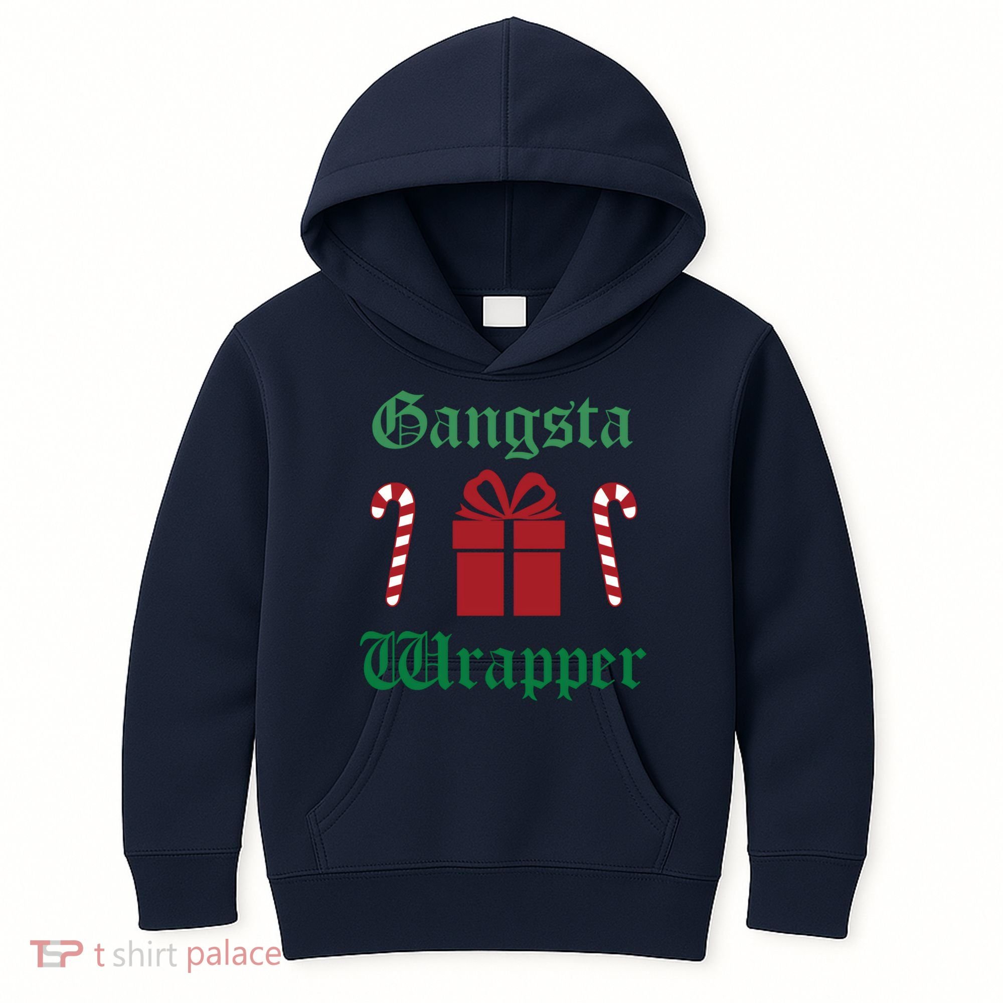 Gangsta Wrapper Christmas Kids Hoodie