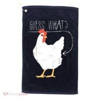 Guess What Chicken Butt Golf Towel thumb 0
