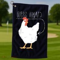 Guess What Chicken Butt Golf Towel thumb 1