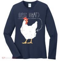 Guess What Chicken Butt Women's Long Sleeve Shirt thumb 0