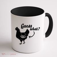 Guess What Chicken Butt The Original Distressed Look Coffee Mug thumb 1