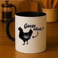 Guess What Chicken Butt The Original Distressed Look Coffee Mug thumb 4