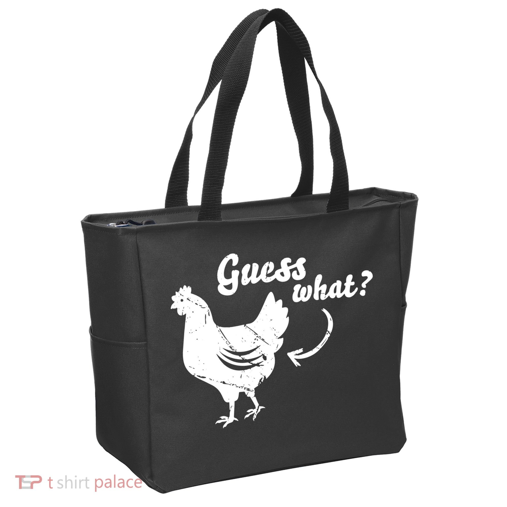 Guess What Chicken Butt The Original Distressed Look Tote Bag