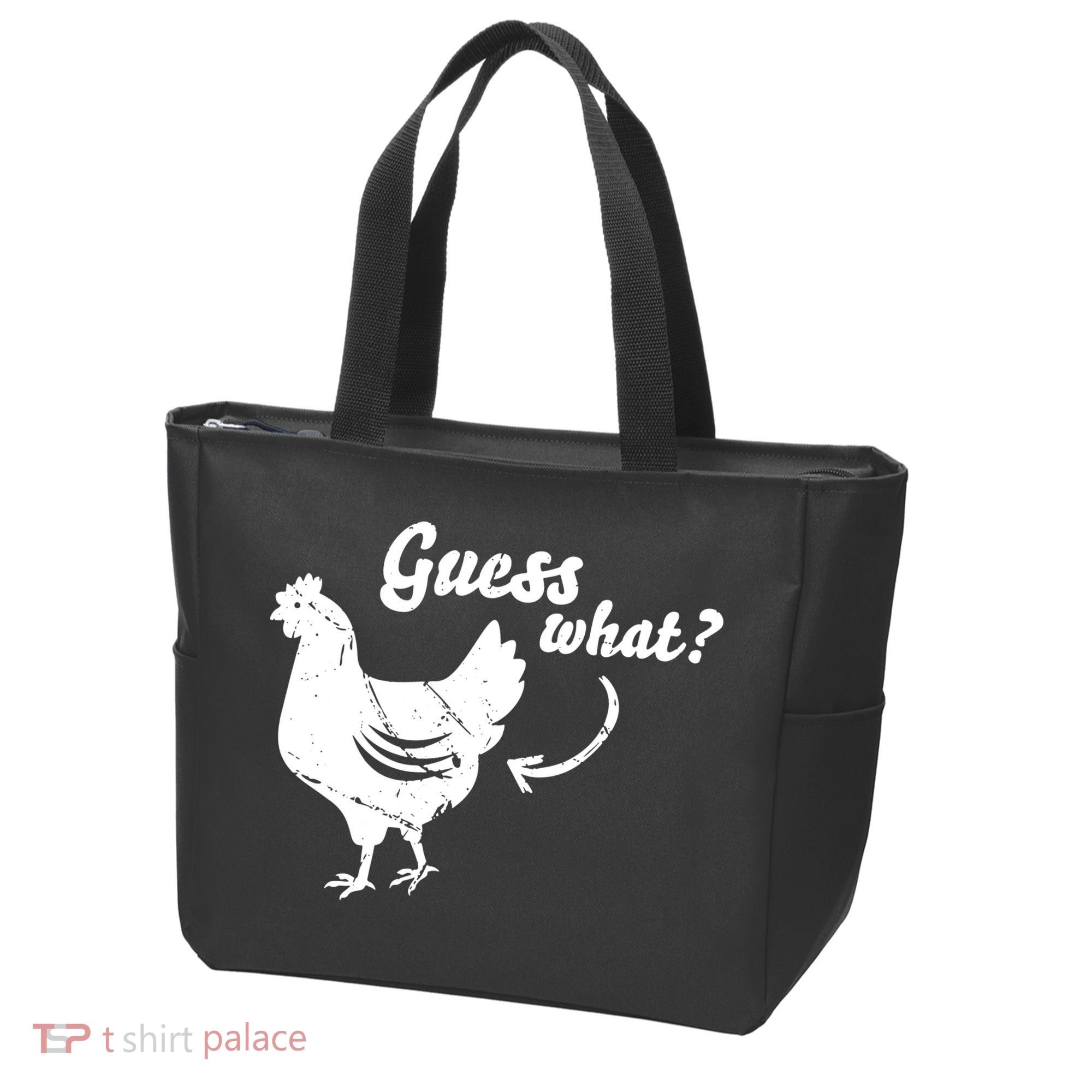 Guess What Chicken Butt The Original Distressed Look Tote Bag