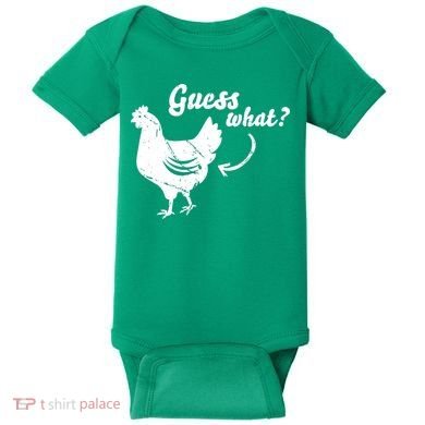 Guess What Chicken Butt The Original Distressed Look Baby Bodysuit