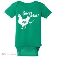 Guess What Chicken Butt The Original Distressed Look Baby Bodysuit thumb 0