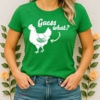 Guess What Chicken Butt The Original Distressed Look Women's T-Shirt thumb 2