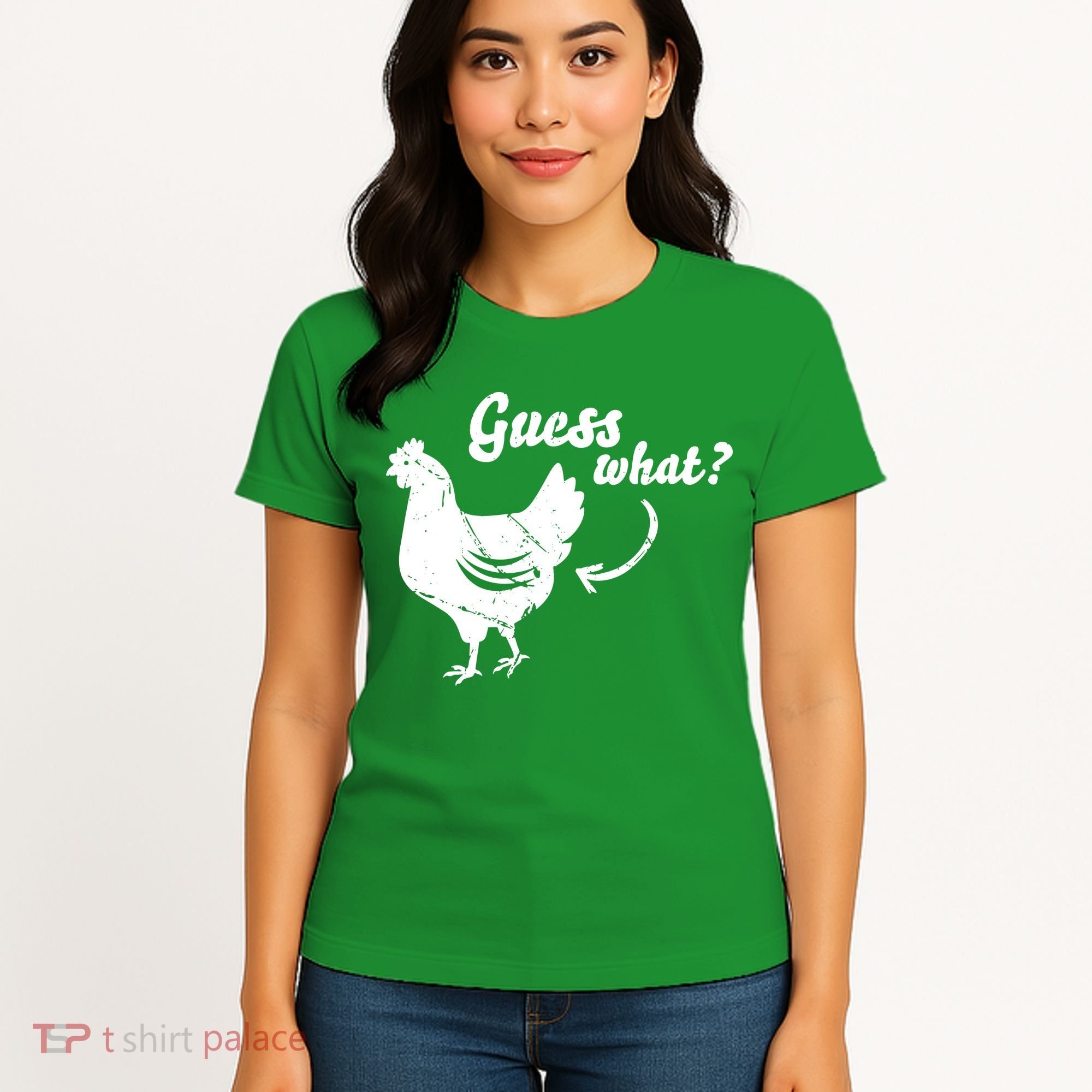 Guess What Chicken Butt The Original Distressed Look Women's T-Shirt