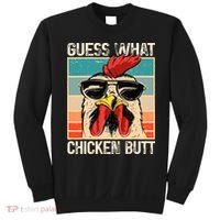 Guess What Chicken Butt Funny Chicken Meme Sweatshirt thumb 0