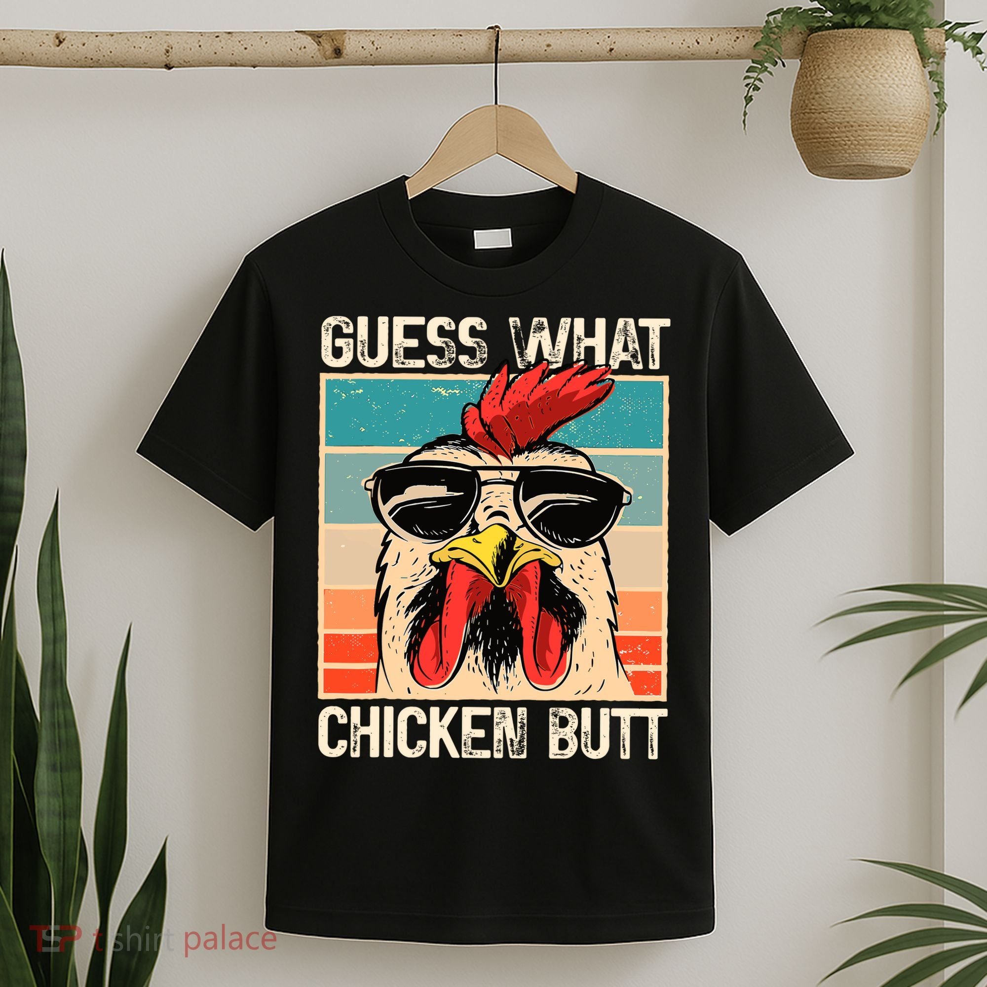 Guess What Chicken Butt Funny Chicken Meme T-Shirt
