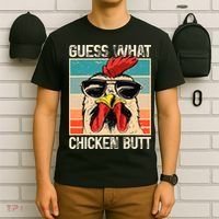 Guess What Chicken Butt Funny Chicken Meme T-Shirt thumb 6
