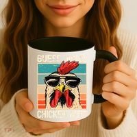 Guess What Chicken Butt Funny Chicken Meme Coffee Mug thumb 3