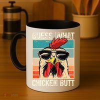Guess What Chicken Butt Funny Chicken Meme Coffee Mug thumb 4