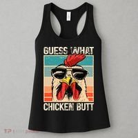 Guess What Chicken Butt Funny Chicken Meme Women's Tank Top thumb 3