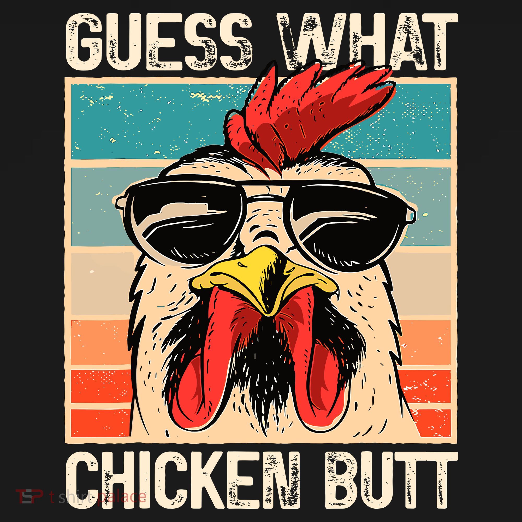 Guess What Chicken Butt Funny Chicken Meme Women's Long Sleeve Shirt