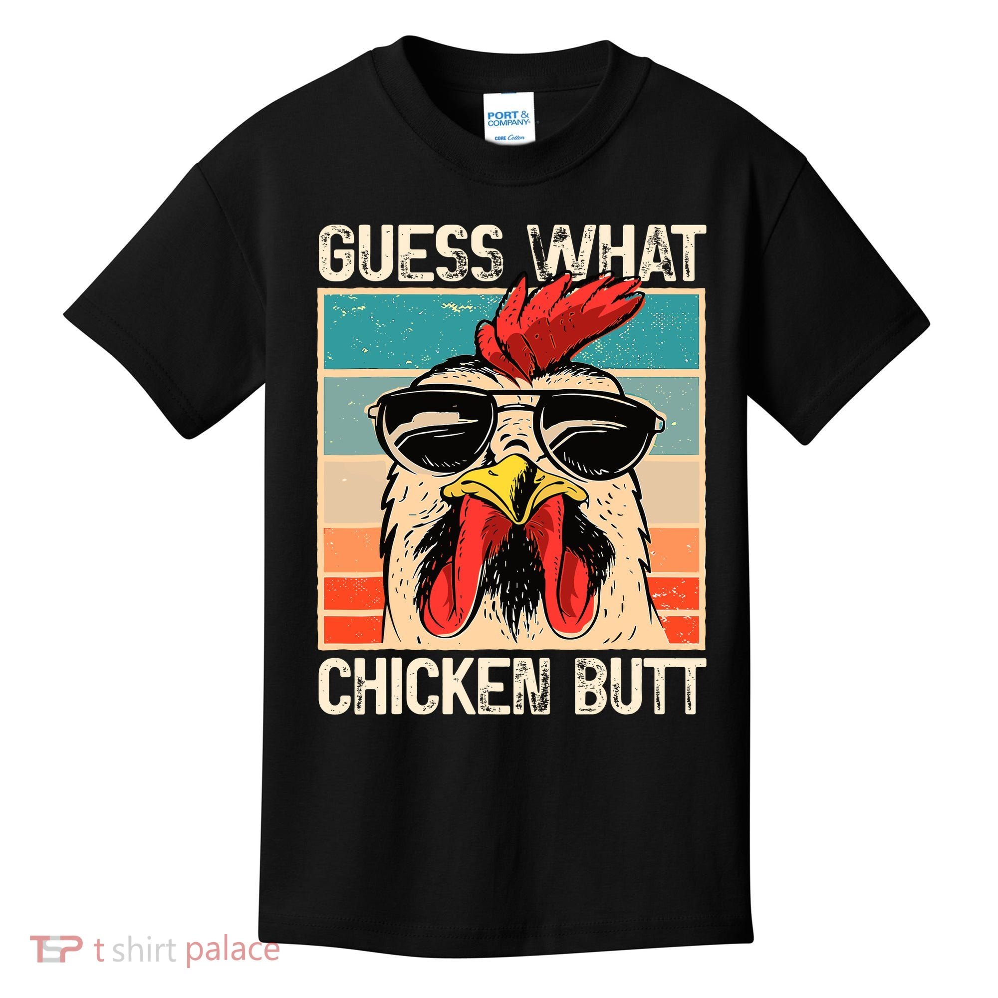 Guess What Chicken Butt Funny Chicken Meme Kids T-Shirt
