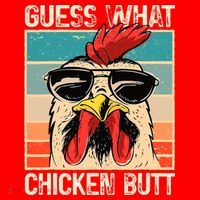 Guess What Chicken Butt Funny Chicken Meme Santa Hat thumb 1