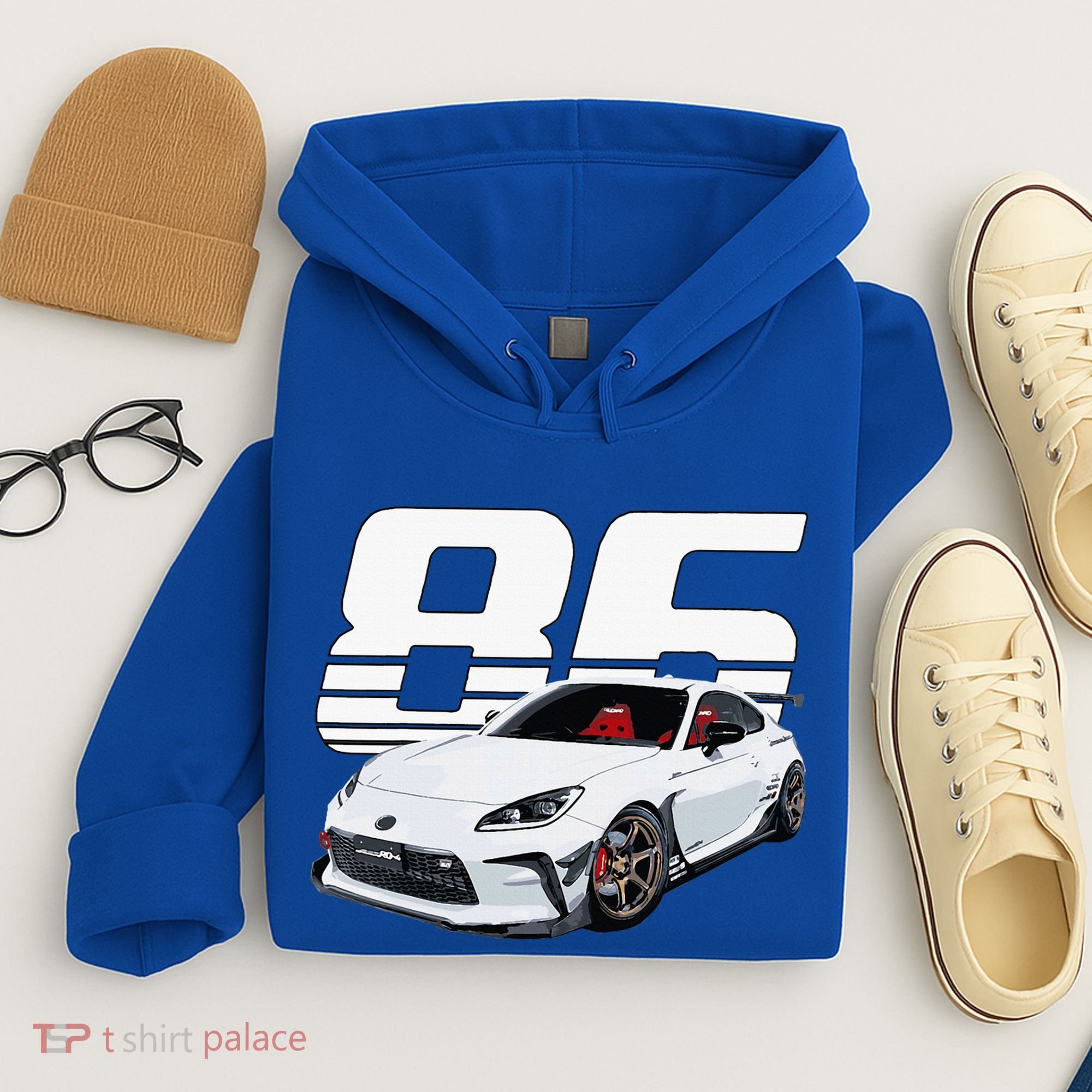 Gr86 White Car Hoodie