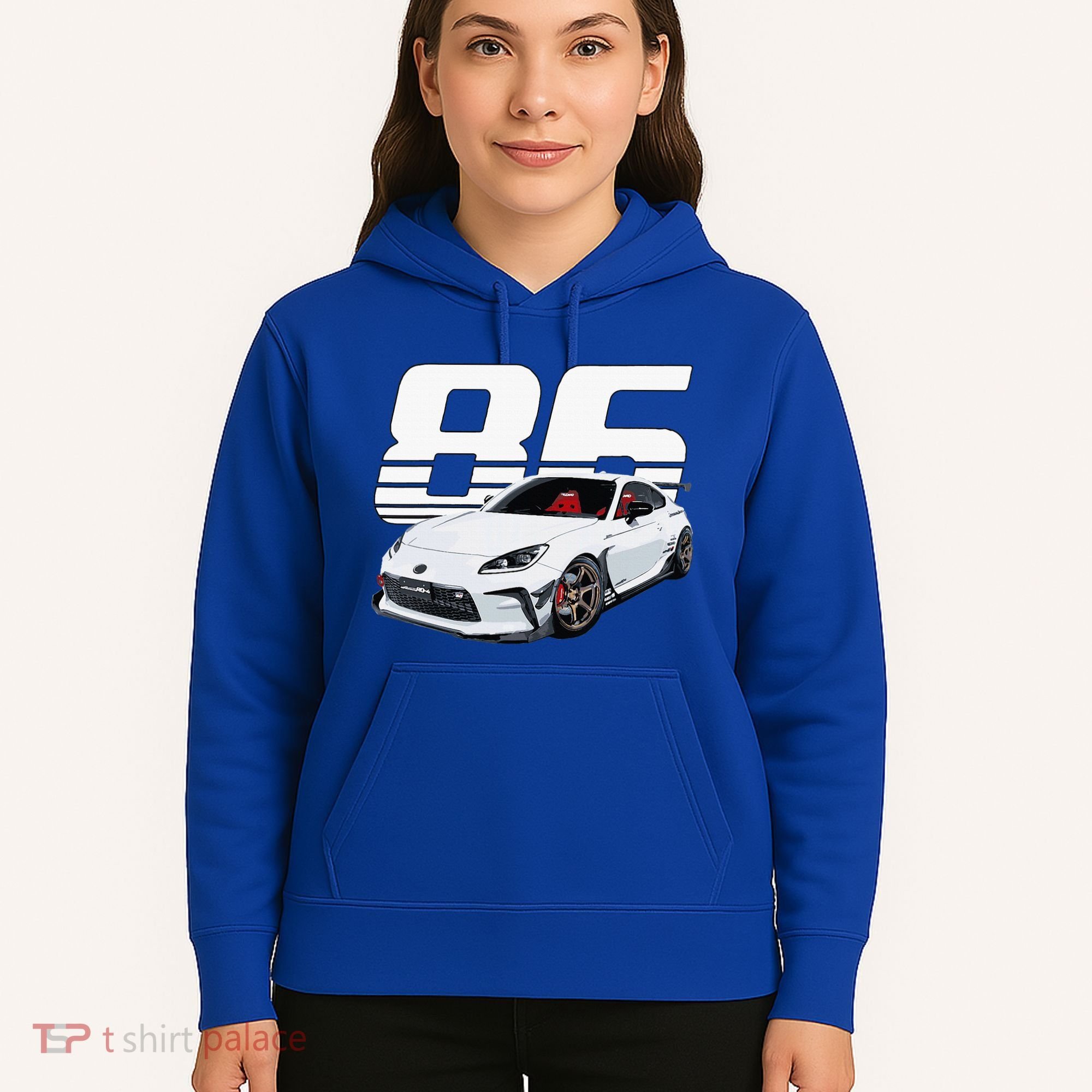Gr86 White Car Hoodie