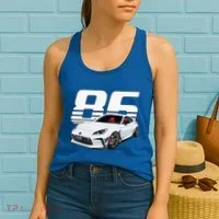 Gr86 White Car Women's Tank Top thumb 2