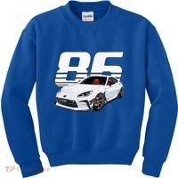 Gr86 White Car Kids Sweatshirt thumb 0