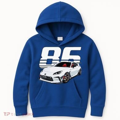 Gr86 White Car Kids Hoodie
